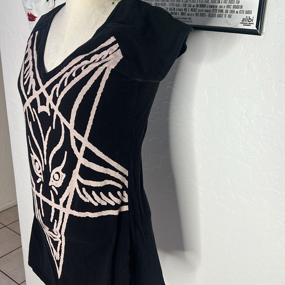 🌙  Kreepsville666 Baphomet Gothic Body Con Dress! 🖤 - Picture 3 of 8